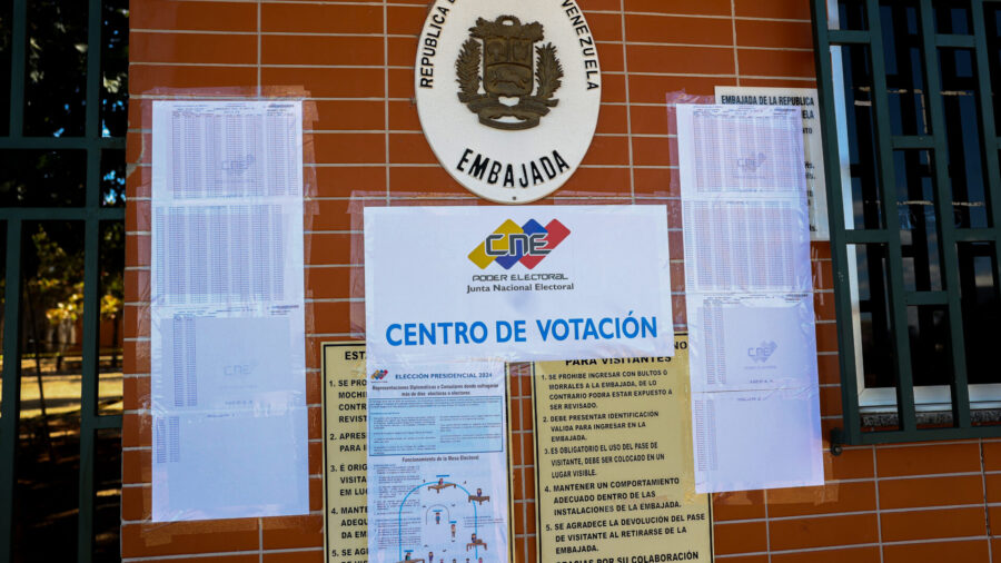 Embaixada da Venezuela em Brasília foi o único local de votação no Brasil. Foto: Valter Campanato/Agência Brasil