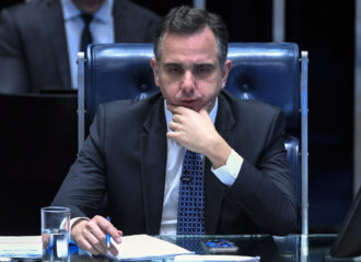 Presidente do Senado Federal, senador Rodrigo Pacheco critica Abin paralela. Foto: Edilson Rodrigues/Agência Senado