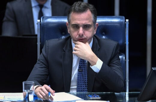 Presidente do Senado Federal, senador Rodrigo Pacheco critica Abin paralela. Foto: Edilson Rodrigues/Agência Senado
