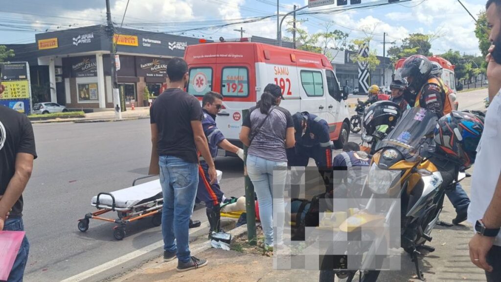 Acidente na Djalma Batista deixa motociclista ferido em Manaus