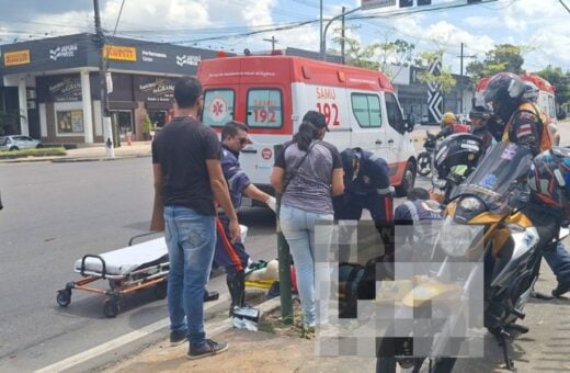 Acidente na Djalma Batista deixa motociclista ferido em Manaus