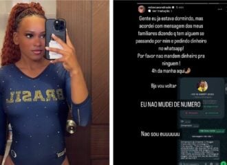 Rebeca Andrade foi alertada pelos familiares - Foto: Reprodução/Instagram @rebecarandrade