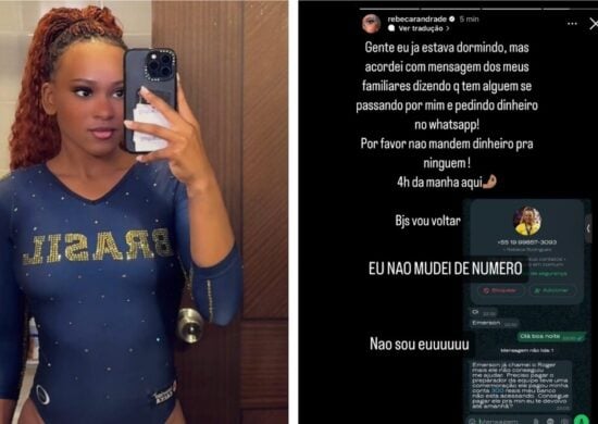 Rebeca Andrade foi alertada pelos familiares - Foto: Reprodução/Instagram @rebecarandrade