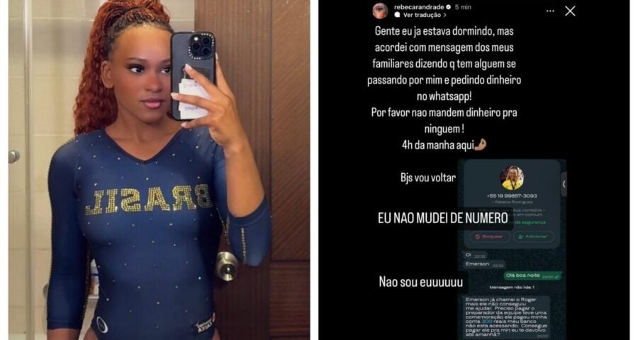 Rebeca Andrade foi alertada pelos familiares - Foto: Reprodução/Instagram @rebecarandrade