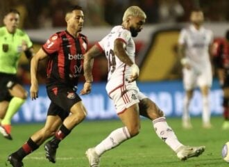 Gabigol ajudou o Flamengo a vencer o Vitória - Foto: Gilvan de Souza / CRF
