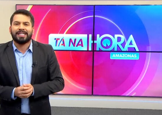 Apresentador do Jornal Tá na Hora, Bruno Fonseca. Foto: Reprodução/TV Norte Amazonas