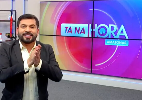 Apresentador do Jornal Tá na Hora, Bruno Fonseca. Foto: Reprodução/TV Norte Amazonas