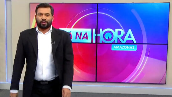 Apresentador do Jornal Tá na Hora, Bruno Fonseca. Foto: Reprodução/TV Norte Amazonas