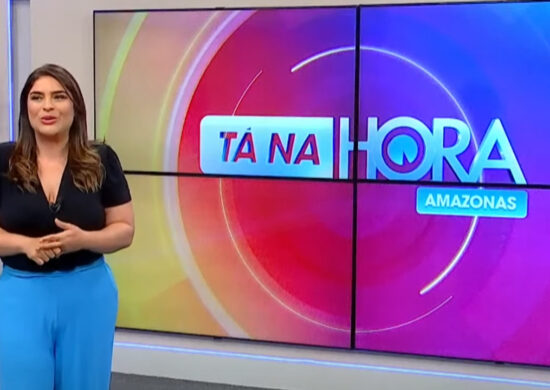 Apresentadora do Jornal Tá na Hora, Samira Benoliel. Foto: Reprodução/TV Norte Amazonas