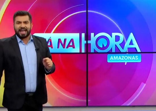 Apresentador do Jornal Tá na Hora, Bruno Fonseca. Foto: Reprodução/TV Norte Amazonas