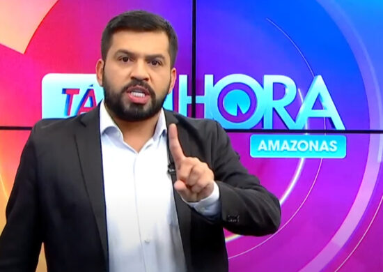 Apresentador do Jornal Tá na Hora, Bruno Fonseca. Foto: Reprodução/TV Norte Amazonas