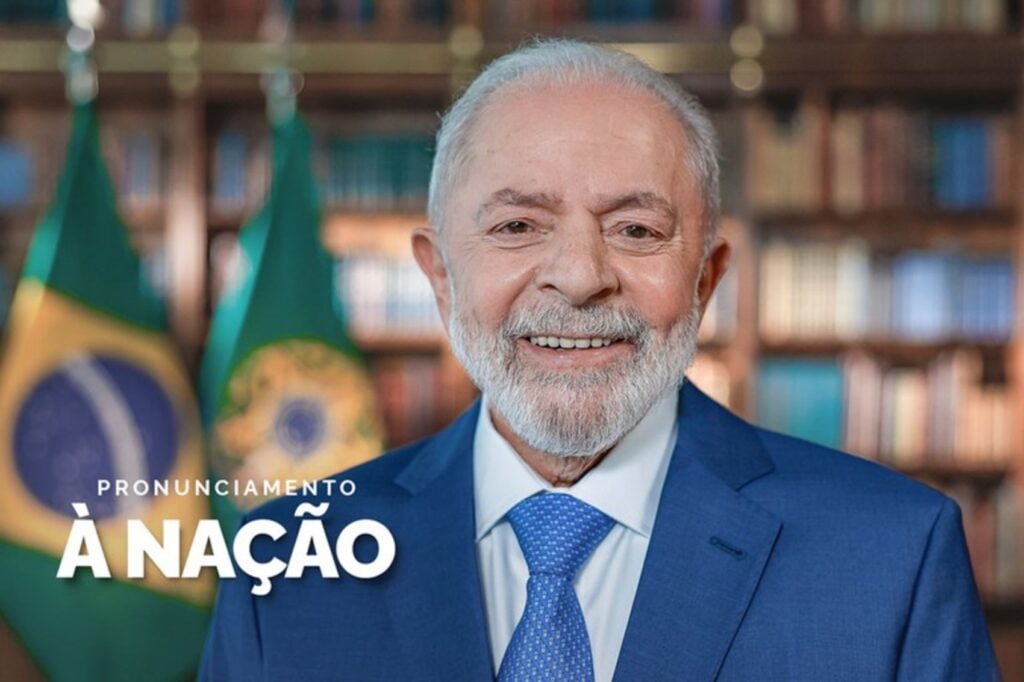 O presidente Lula fez balanço do governo em pronunciamento à nação