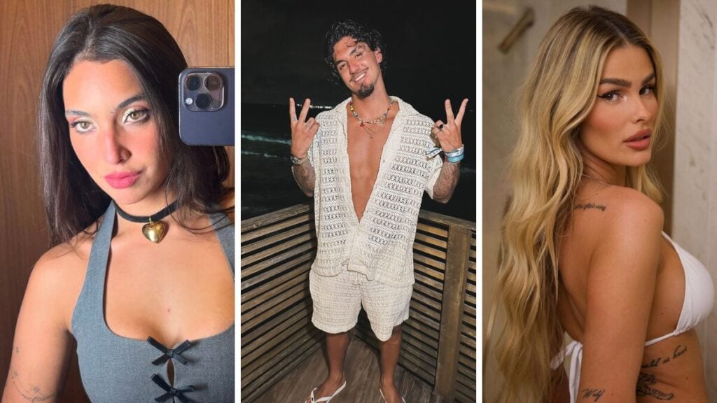 Gabriel Medina, Yasmin Brunet e Vanessa Lopes viveram polêmica amorosa - Foto: Reprodução/Instagram