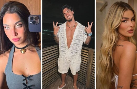 Gabriel Medina, Yasmin Brunet e Vanessa Lopes viveram polêmica amorosa - Foto: Reprodução/Instagram