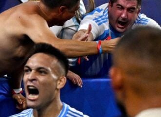 Lautaro Martinez fez o gol do título argentino na Copa América - Foto: Reprodução: @copaamericca