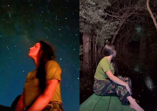 Isabelle postou fotos de tirar o folêgo e falou sobre a noite amazônica. Imagem: Reprodução/Instagram