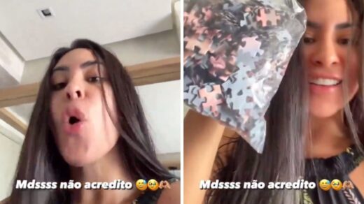 Isabelle ganhou um quebra-cabeça dos seus fãs. Imagem: Reprodução/Instagram