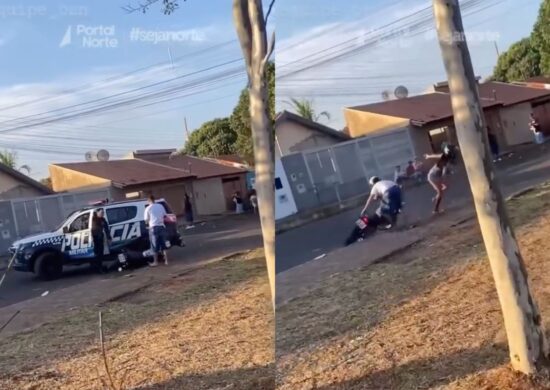 Motociclista caiu enquanto fugia dos policiais. Imagem: Reprodução/Instagram