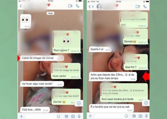 Prints de conversas do WhatsApp de adolescente assassinada