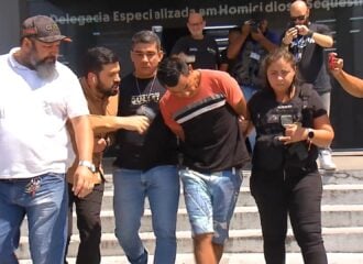 Suspeito de matar esposa grávida é preso após anos foragido no AM. Foto: Reprodução/TV Norte Amazonas.