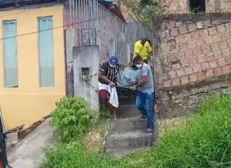 Corpo de mulher desaparecida foi encontrado dentro da própria casa no Bairro Cidade de Deus, Zona Norte de Manaus. Foto: Reprodução/TV Norte Amazonas