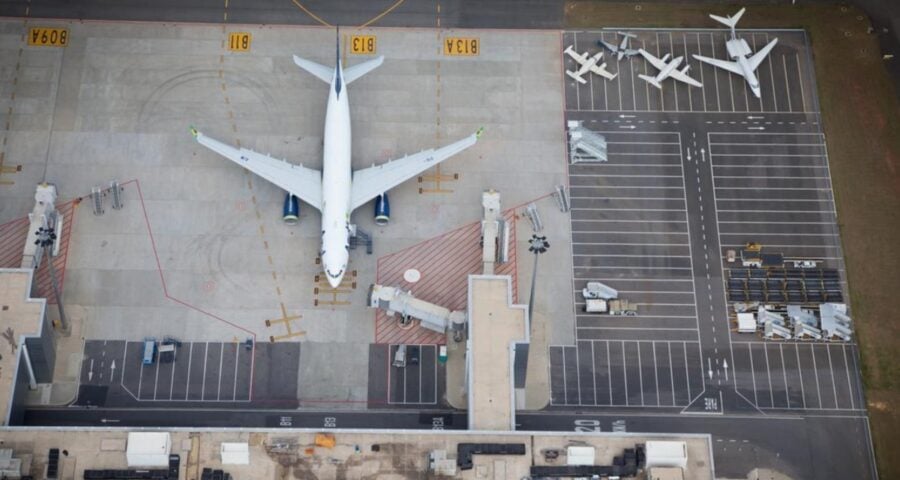 Avião faz pouso de emergência no aeroporto de Viracopos. Foto: Divulgação Aeroporto de Viracopos