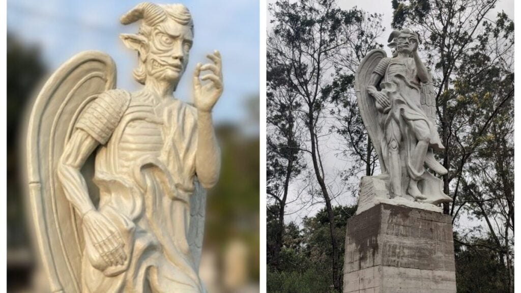 A estátua de Lúcifer possui mais de cinco metros - Foto: Divulgação/NOL