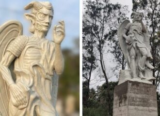 A estátua de Lúcifer possui mais de cinco metros - Foto: Divulgação/NOL