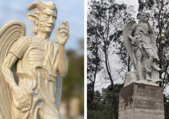 A estátua de Lúcifer possui mais de cinco metros - Foto: Divulgação/NOL