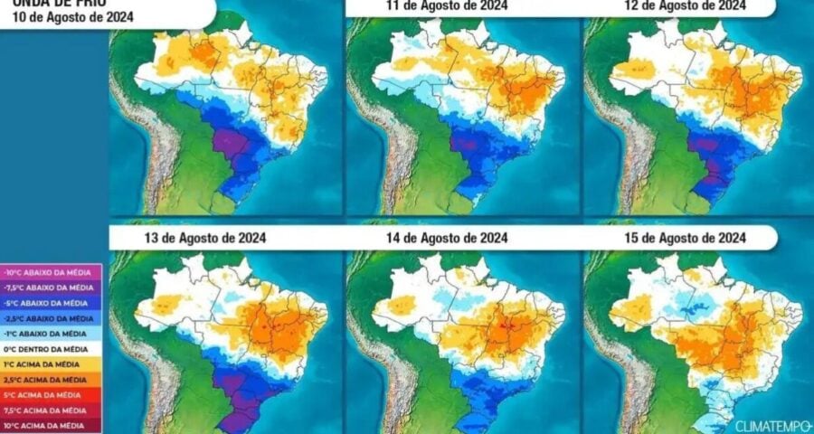 Onda de frio no Brasil deve se intensificar na próxima semana - Foto: ClimaTempo