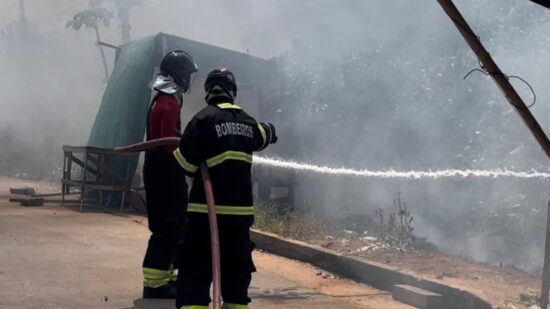 Incêndio de grandes proporções atinge área de mata em Iranduba