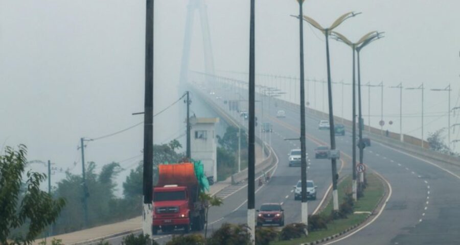 Manaus passou por uma onda de fumaça no último sábado (10). Foto: Reprodução Internet