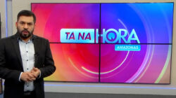 Apresentador do Jornal Tá na Hora, Bruno Fonseca. Foto: Reprodução/TV Norte Amazonas