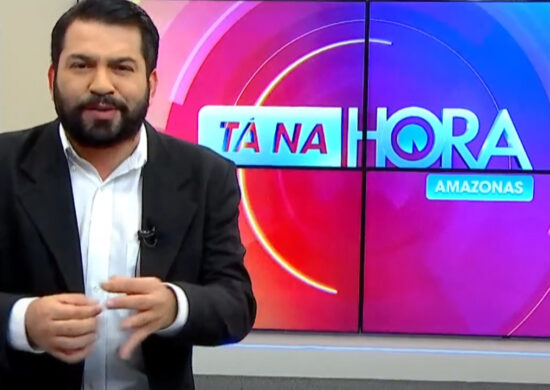 Apresentador do Jornal Tá na Hora, Bruno Fonseca. Foto: Reprodução/TV Norte Amazonas