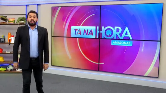 Apresentador do Jornal Tá na Hora, Bruno Fonseca. Foto: Reprodução/TV Norte Amazonas