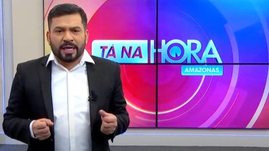 Apresentador do Jornal Tá na Hora, Bruno Fonseca. Foto: Reprodução/TV Norte Amazonas