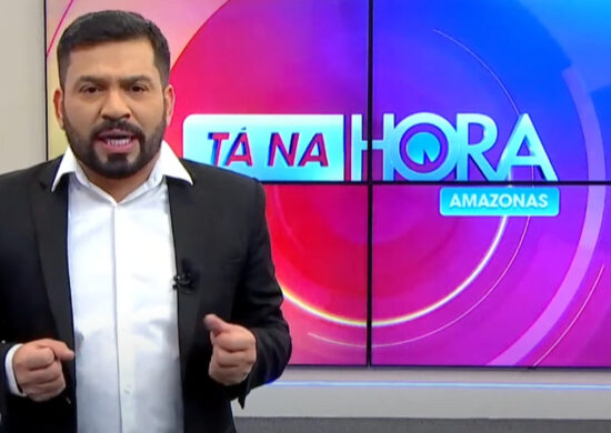 Apresentador do Jornal Tá na Hora, Bruno Fonseca. Foto: Reprodução/TV Norte Amazonas