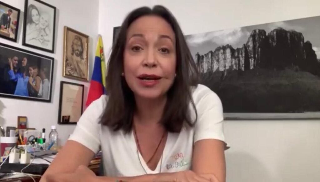María Corina Machado agradeceu ao Brasil por assumir os interesses diplomáticos da Argentina na Venezuela.