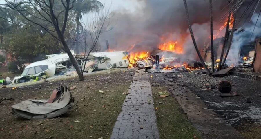 Avião que caiu em Vinhedo comportava 57 passageiros e quatro tripulantes - Foto: Reprodução