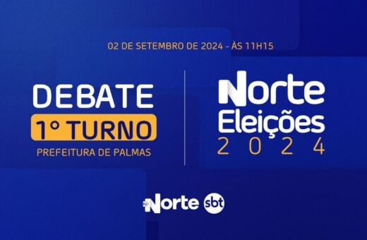 Os quatro candidatos à Prefeitura de Palmas participam do debate - Foto: TV Norte Tocantins