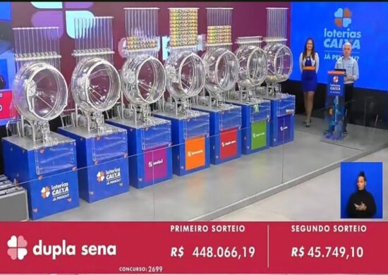 Dupla Sena de hoje, segunda-feira (12/08), concurso 2700; prêmio chega a R$ 650 mil