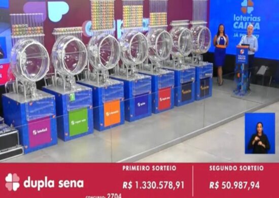 Dupla Sena 2704: sem vencedores, prêmio aumenta para R$ 1,6 milhão