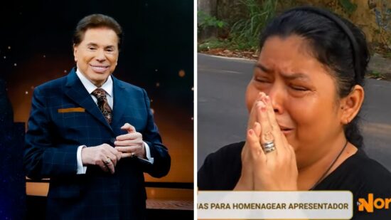 Fã de Silvio Santos expressa admiração ao apresentador - Foto: Lourival Ribeiro/SBT e reprodução/TV Norte