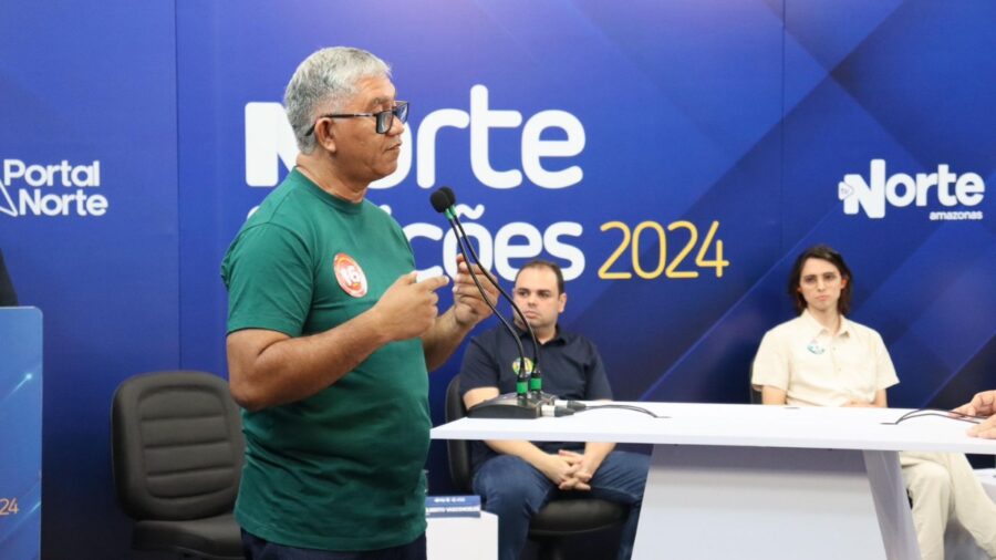 Gilberto Vasconcelos participou do debate da TV Norte nesta segunda-feira (26). Foto: TV Norte Amazonas