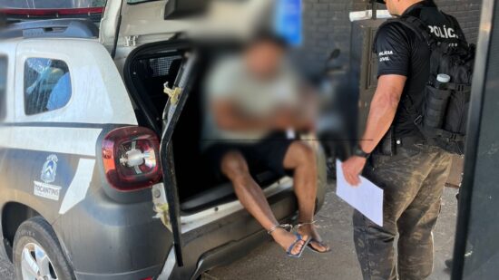 Homem de 48 anos foi conduzido para a Unidade Penal de Palmas - Foto: Anne Aciole/TV Norte