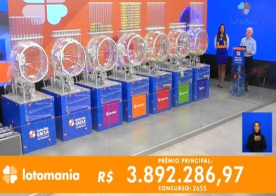 Lotomania de hoje (05/08): veja os números sorteados no concurso 2656. Reprodução: Canal Youtube Caixa