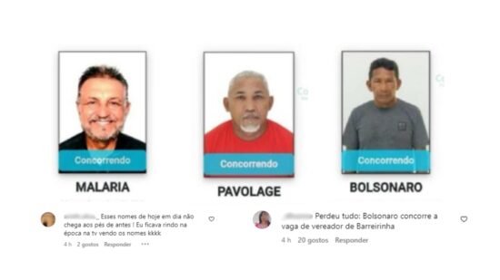 Nomes estranhos de candidatos no Amazonas - Foto: Reprodução/Instagram