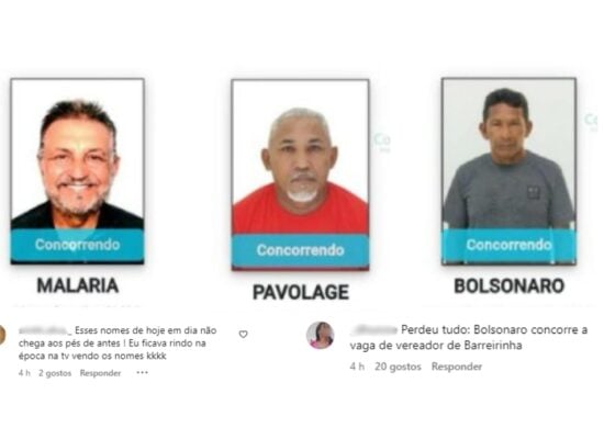 Nomes estranhos de candidatos no Amazonas - Foto: Reprodução/Instagram