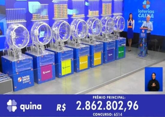 Quina de hoje, sexta-feira (23/08), concurso 6515; prêmio chega a R$ 9 milhões