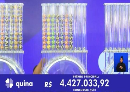 Quina 6501: sem vencedores, prêmio acumula para R$ 5,5 milhões